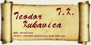 Teodor Kukavica vizit kartica